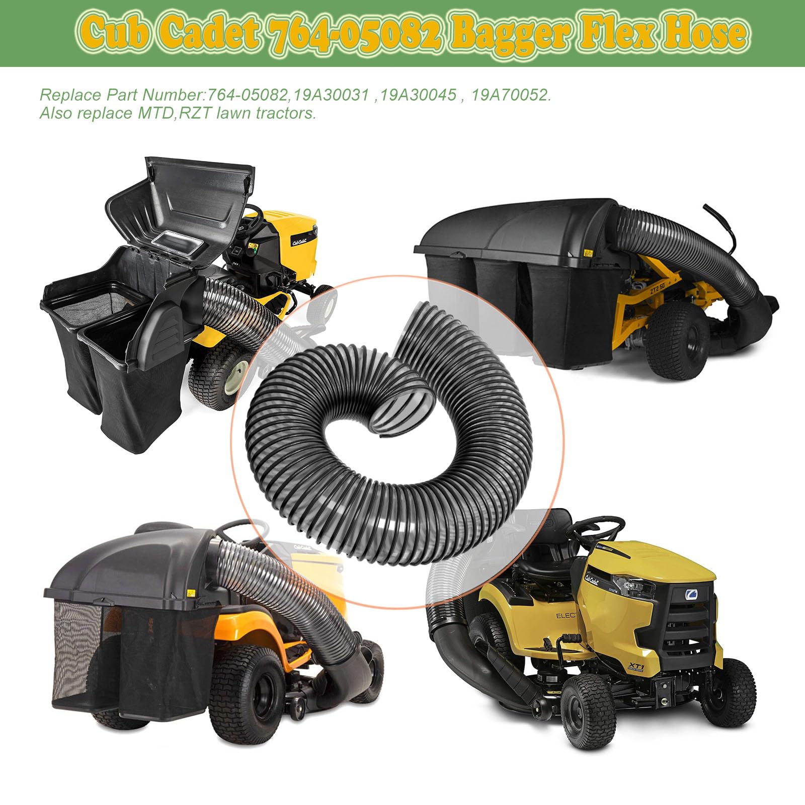 Felhood Bagger Flex Hose features durable construction for yard tasks.