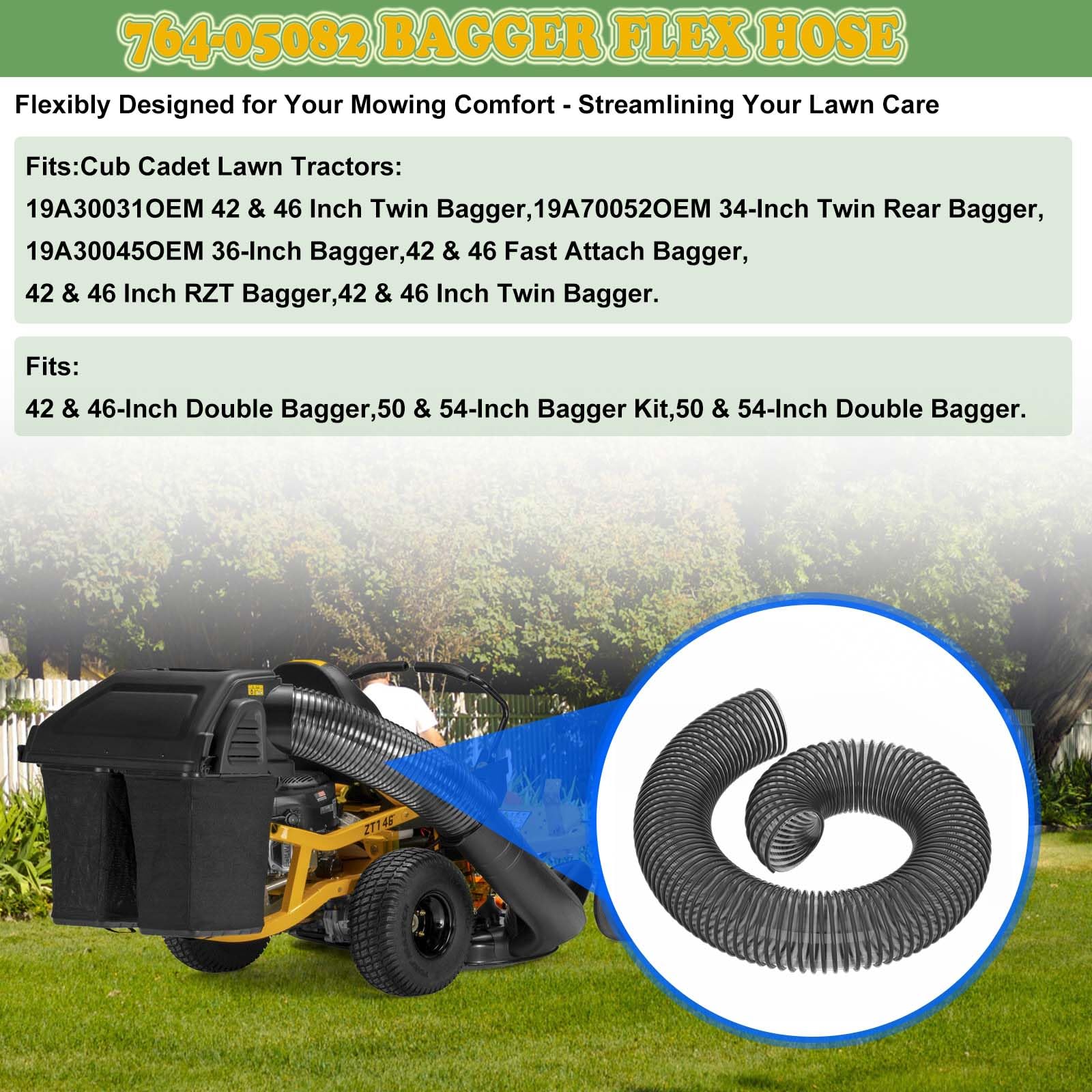 Felhood Bagger Flex Hose left-side installation view for alignment.