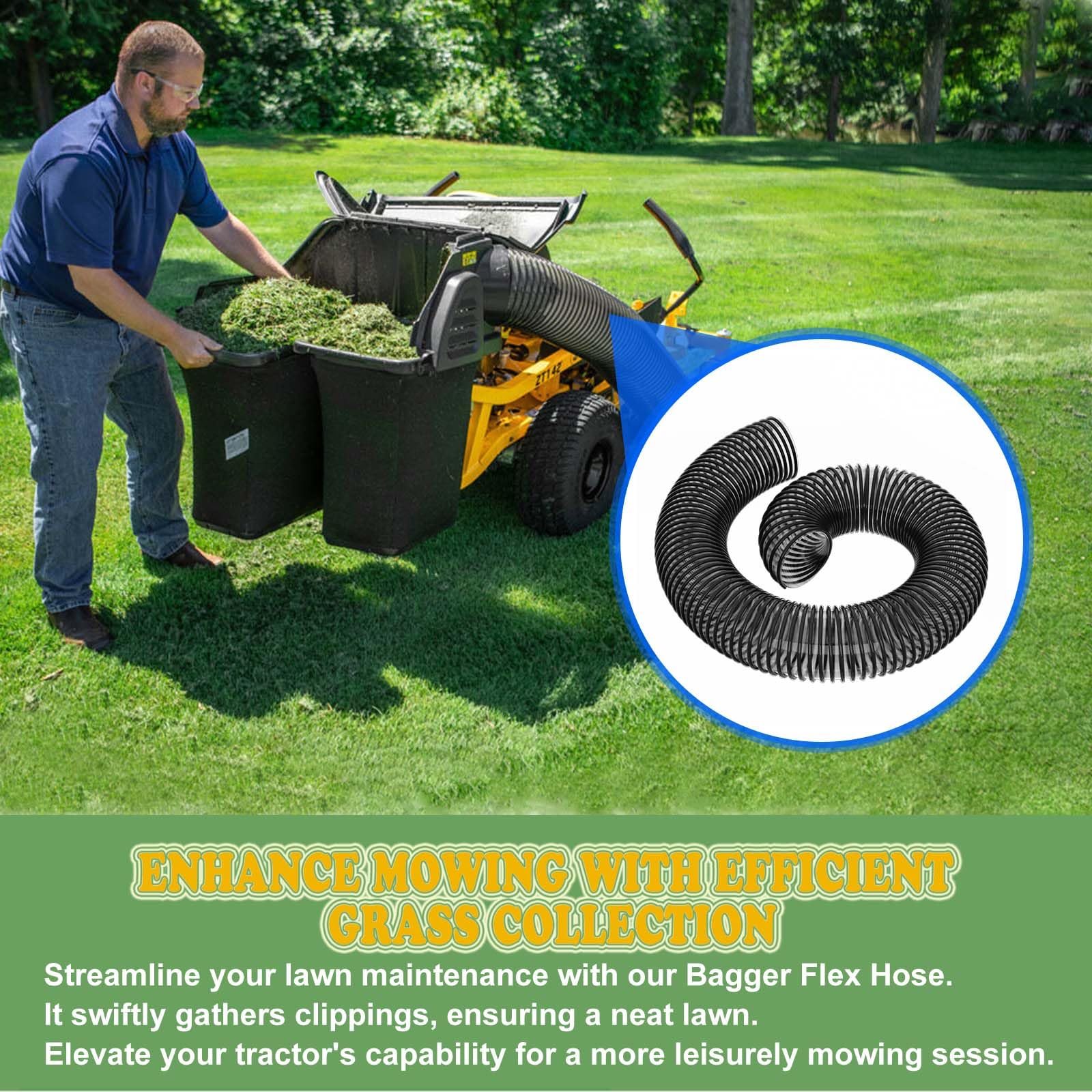 Felhood Bagger Flex Hose in package, ready replacement part.