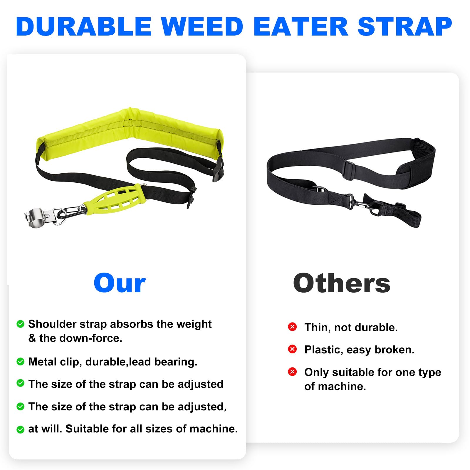 Felhood deluxe shoulder pad provides stable comfort during long trimming sessions.