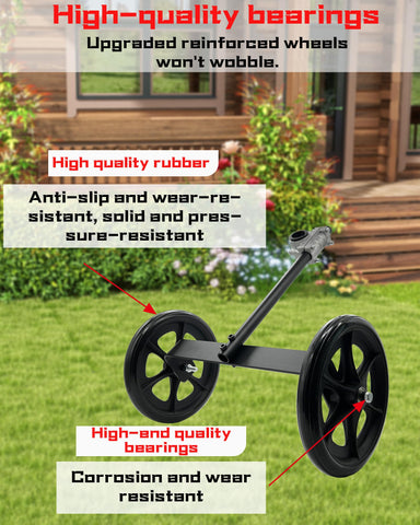 FellDen adjustable-height trimmer support wheel adapts to your height