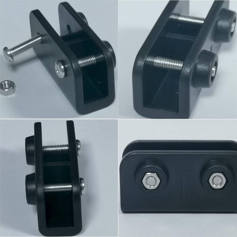 Femory black rectangular bracket truss connector fits standard canopies