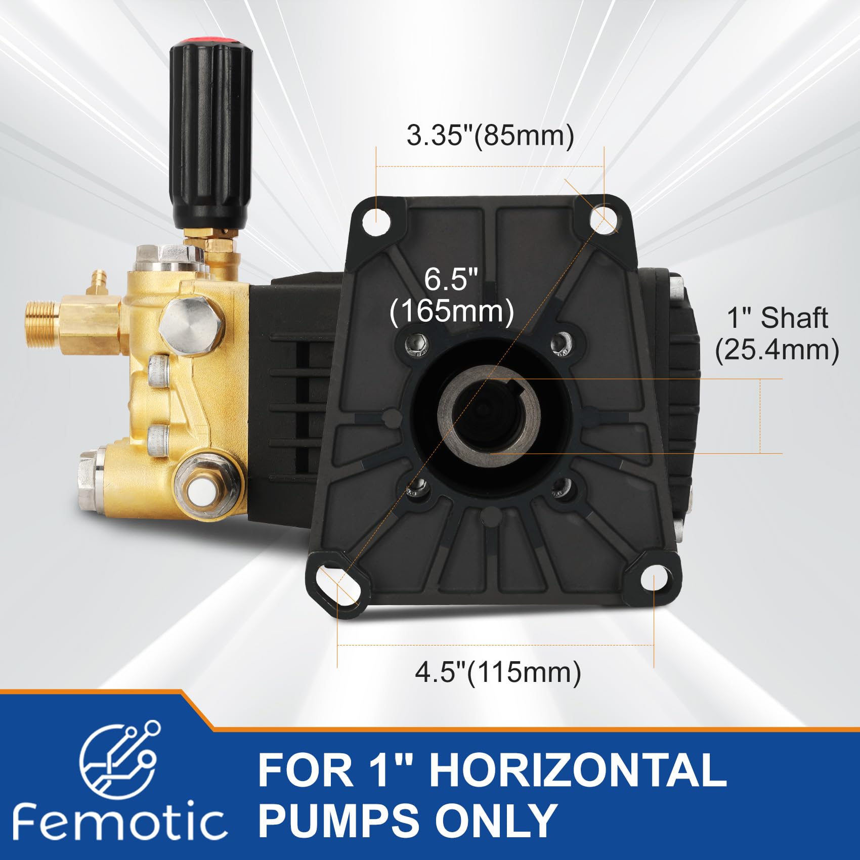 Femotic aluminum housing close-up signals durable construction built for longevity.