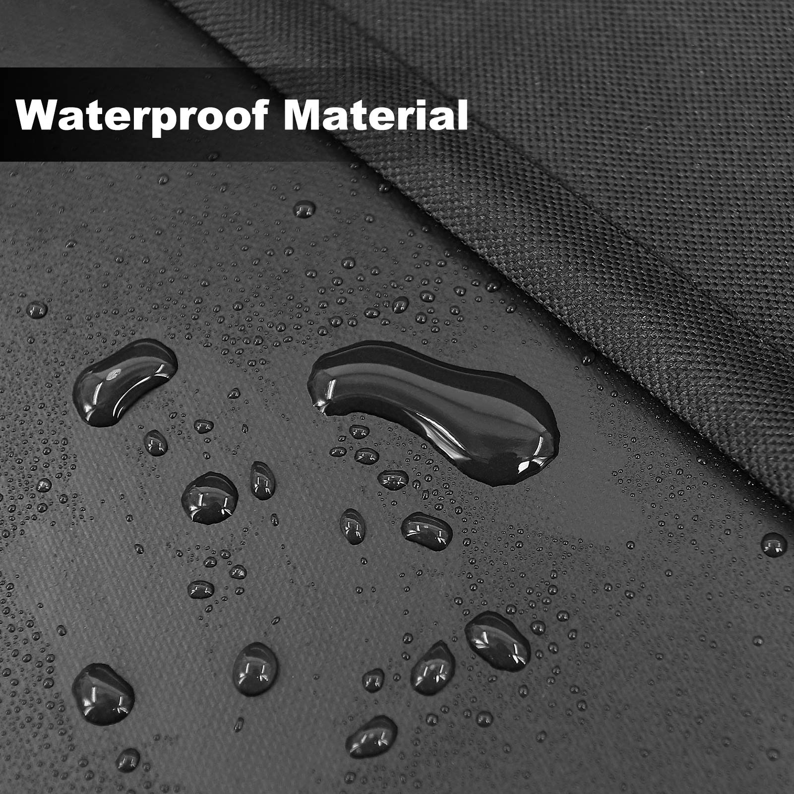Femuar cover with buckle straps and drawstring keeps wind and rain out