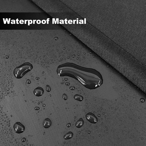 Femuar cover with buckle straps and drawstring keeps wind and rain out