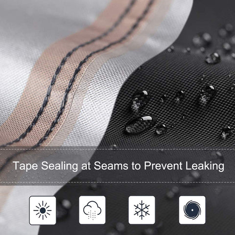 Femuar umbrella cover highlighting waterproof strip design to guard against rain and dust.