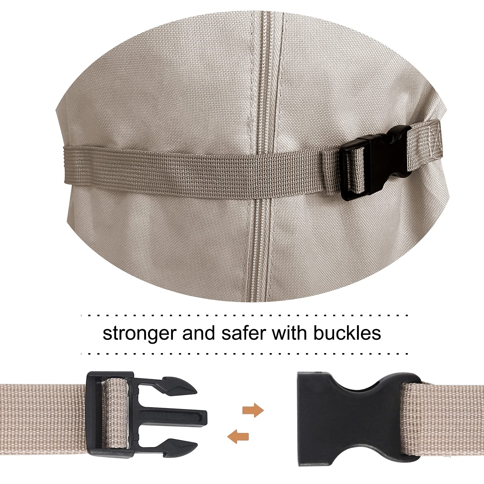 Femuar cover features tear-resistant material and a zip storage pocket for portability.