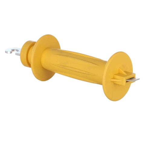FENCE SHOCK compression spring keeps wire taut during gate use.