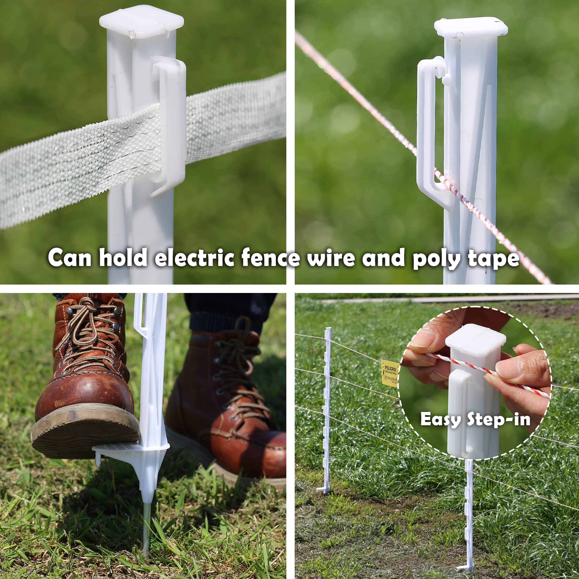 FENCE SHOCK FENSMILE galvanized spike end for easy ground insertion