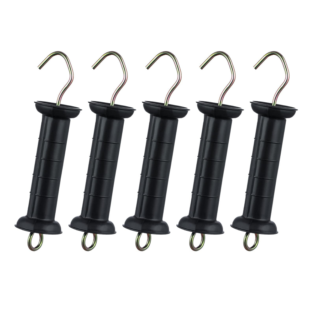 FENCE SHOCK Fensmile insulated gate handle 5pcs showcasing durable, weatherproof design for electric fencing.