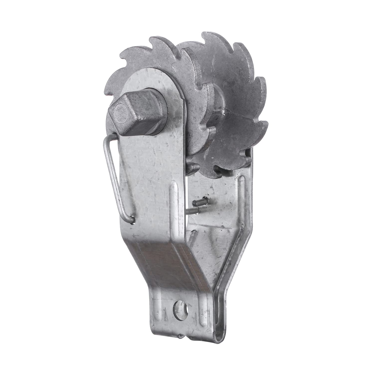 Fence Shock heavy-duty inline tensioner supports tight wires for pasture fencing.