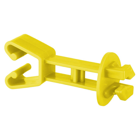 Fence Shock U-post compatible insulator ensures secure wire attachment without energy loss.