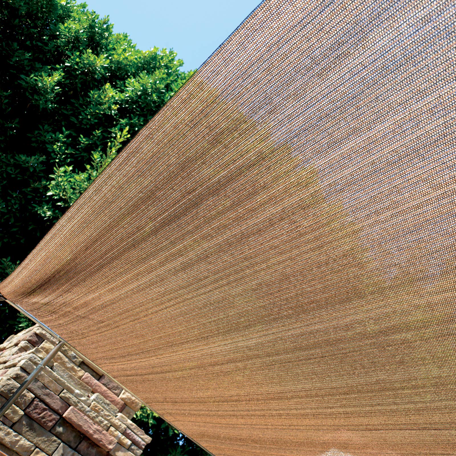 Fence4ever lightweight, durable outdoor shade fabric ready for quick installation
