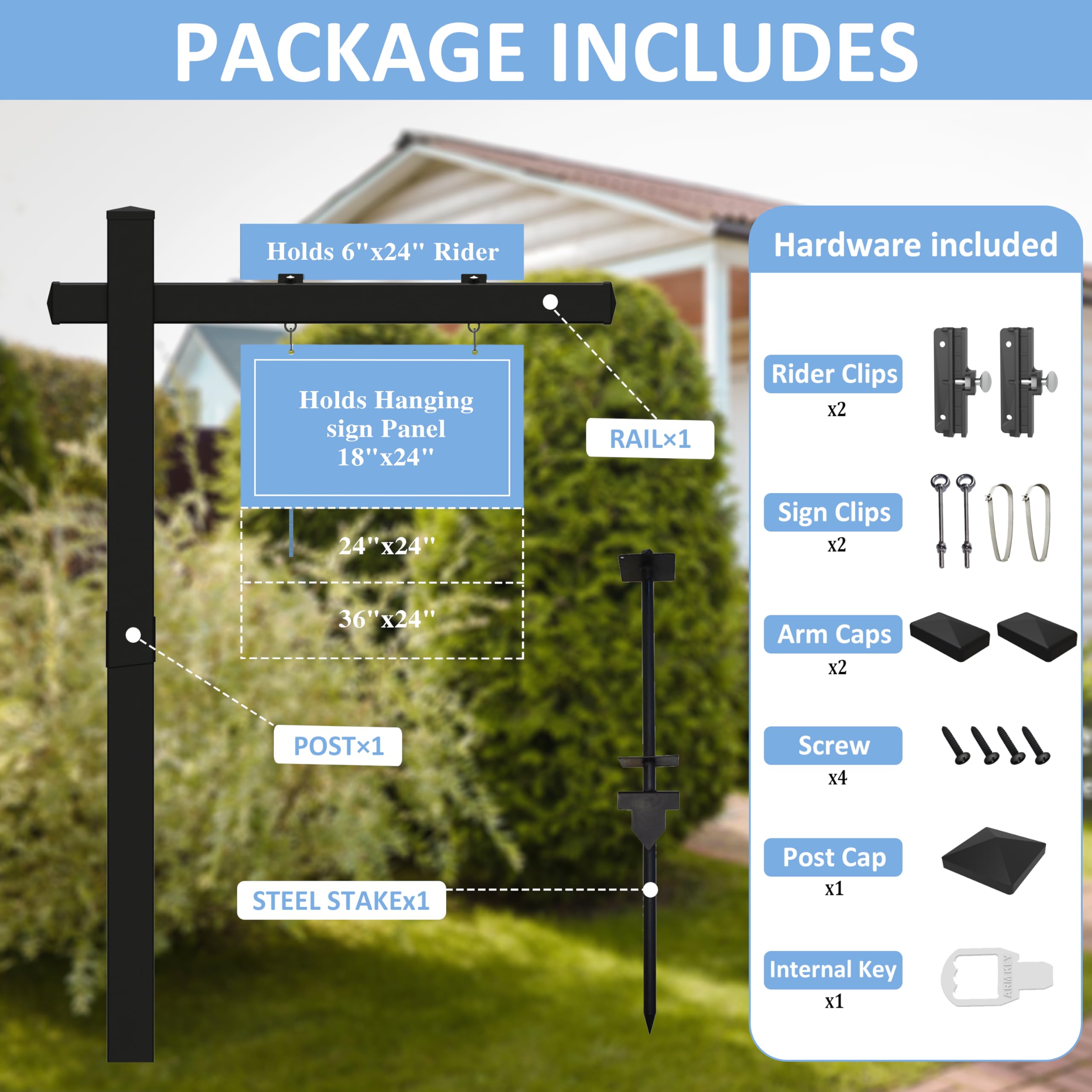 FENCETECH heavy-duty steel power stake resists high winds