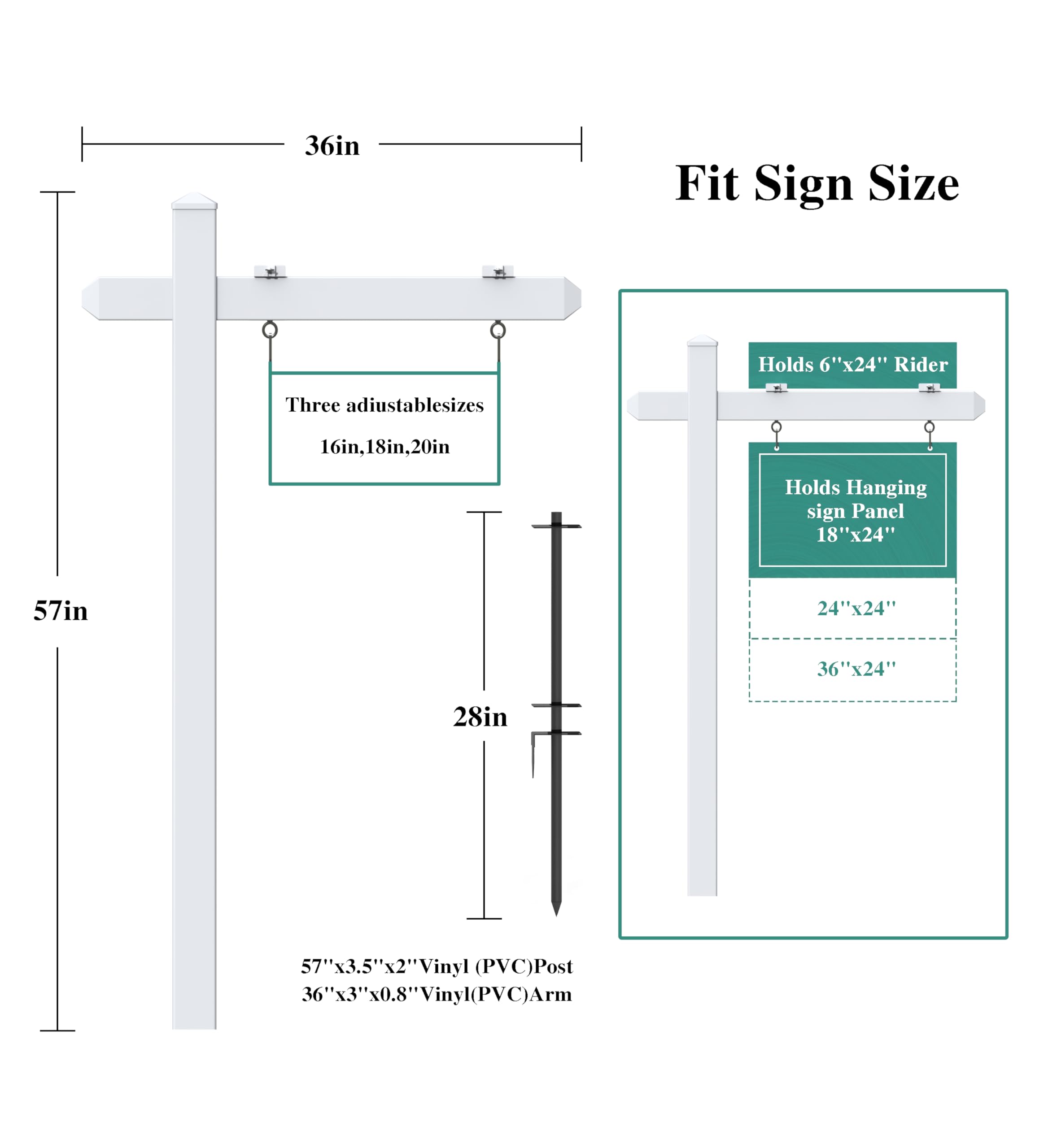 FENCETECH rust free stainless steel power stake ready for windy yards