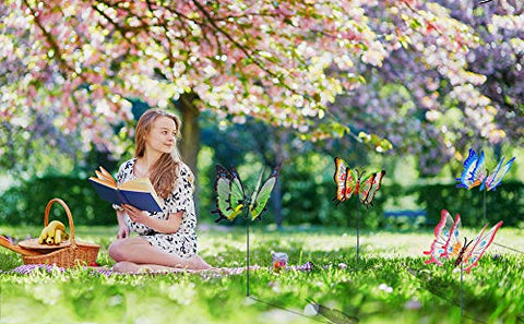 FENELY durable colorful butterfly stakes provide long lasting garden accents.