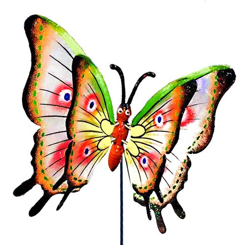FENELY large butterflies swaying in breeze enhance garden ambiance.
