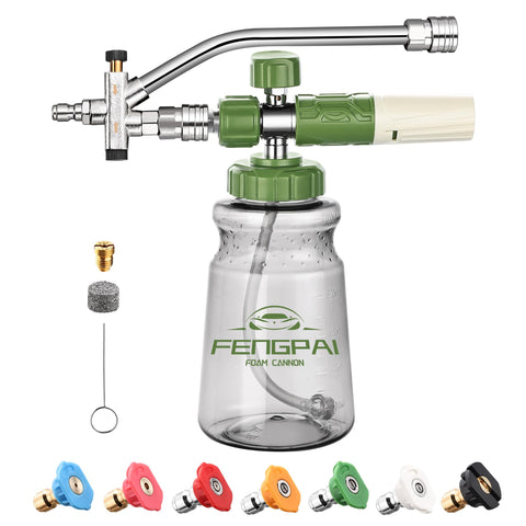 FENG PAI foam cannon dual connector for quick water and foam switching.