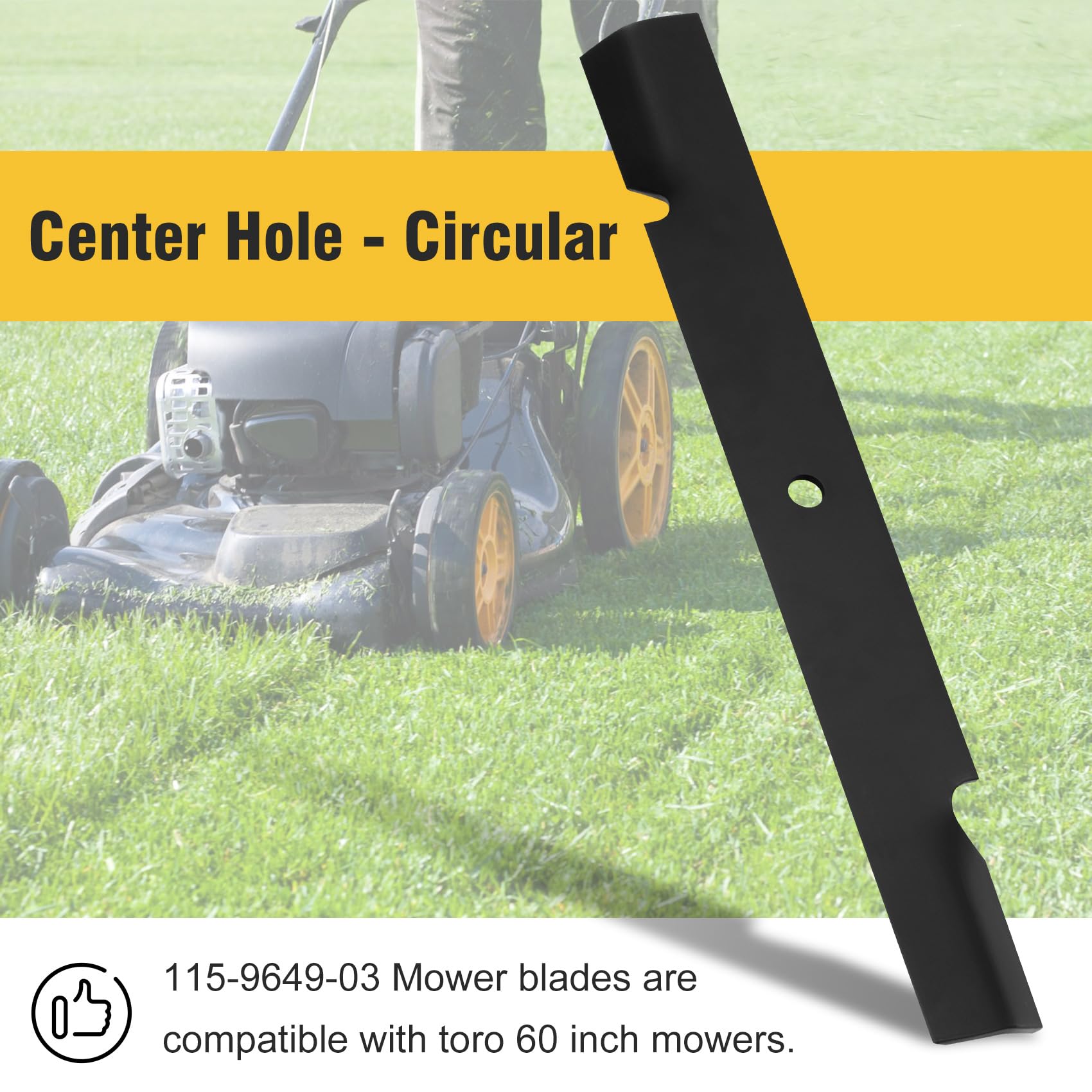 Spiral-end blades from Fengind help reduce resistance in rocky lawns.
