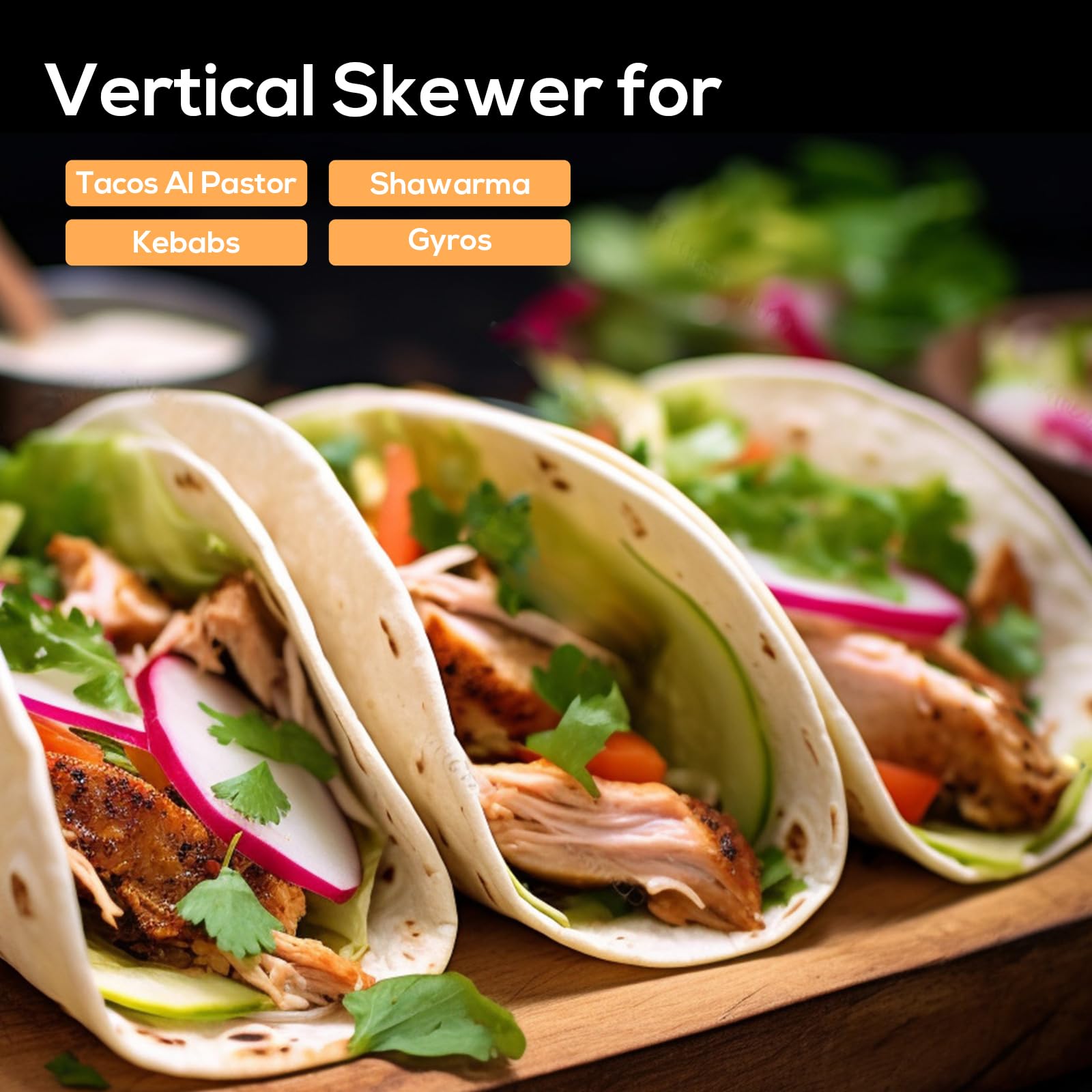 Fengzhe Al Pastor skewer rod 12-inch supports larger batches with stable airflow.