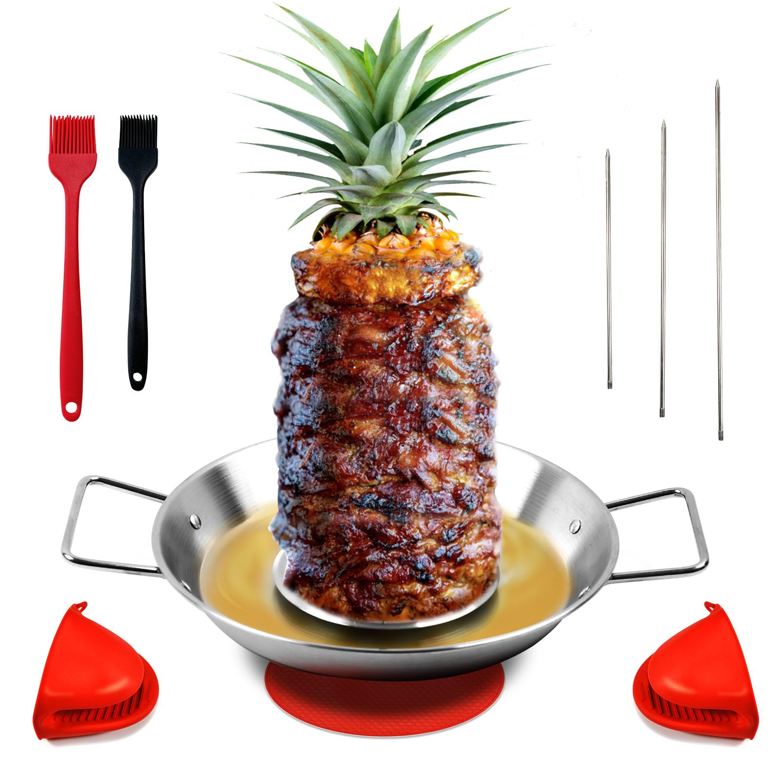 Fengzhe Al Pastor Skewer Stand vertical for restaurant-quality tacos at home.