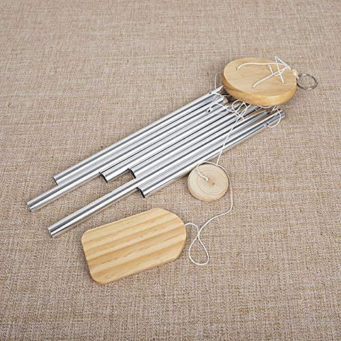 fengzhiyin silver white wind chime brightens garden with decorative appeal