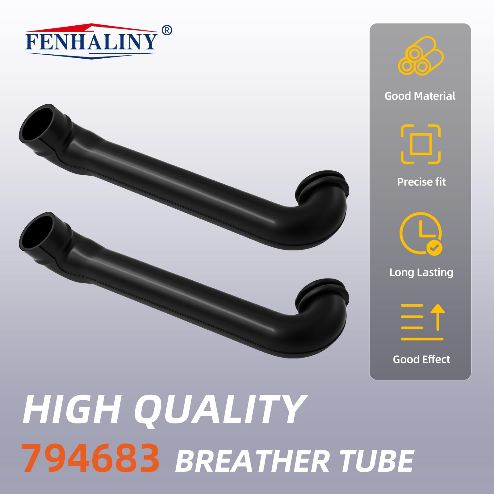 Fenhaliny breather tube side view illustrating flexible, install-ready design.