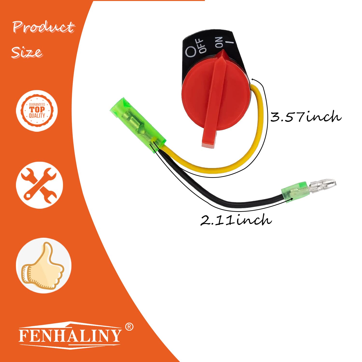 Fenhaliny engine stop switch in use shows compatibility with GX engines and pumps.