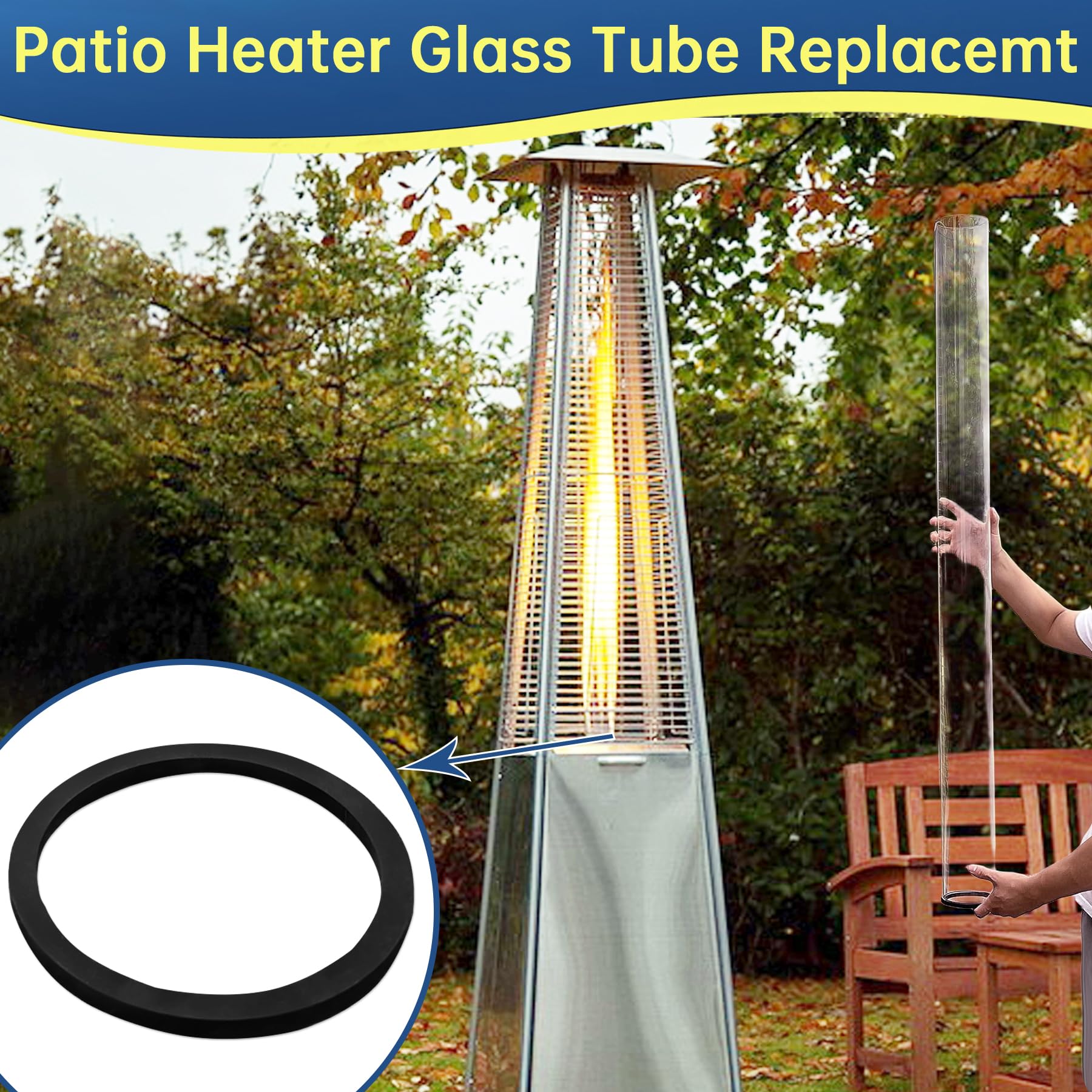 Secure packaging protects the glass tube during shipping.