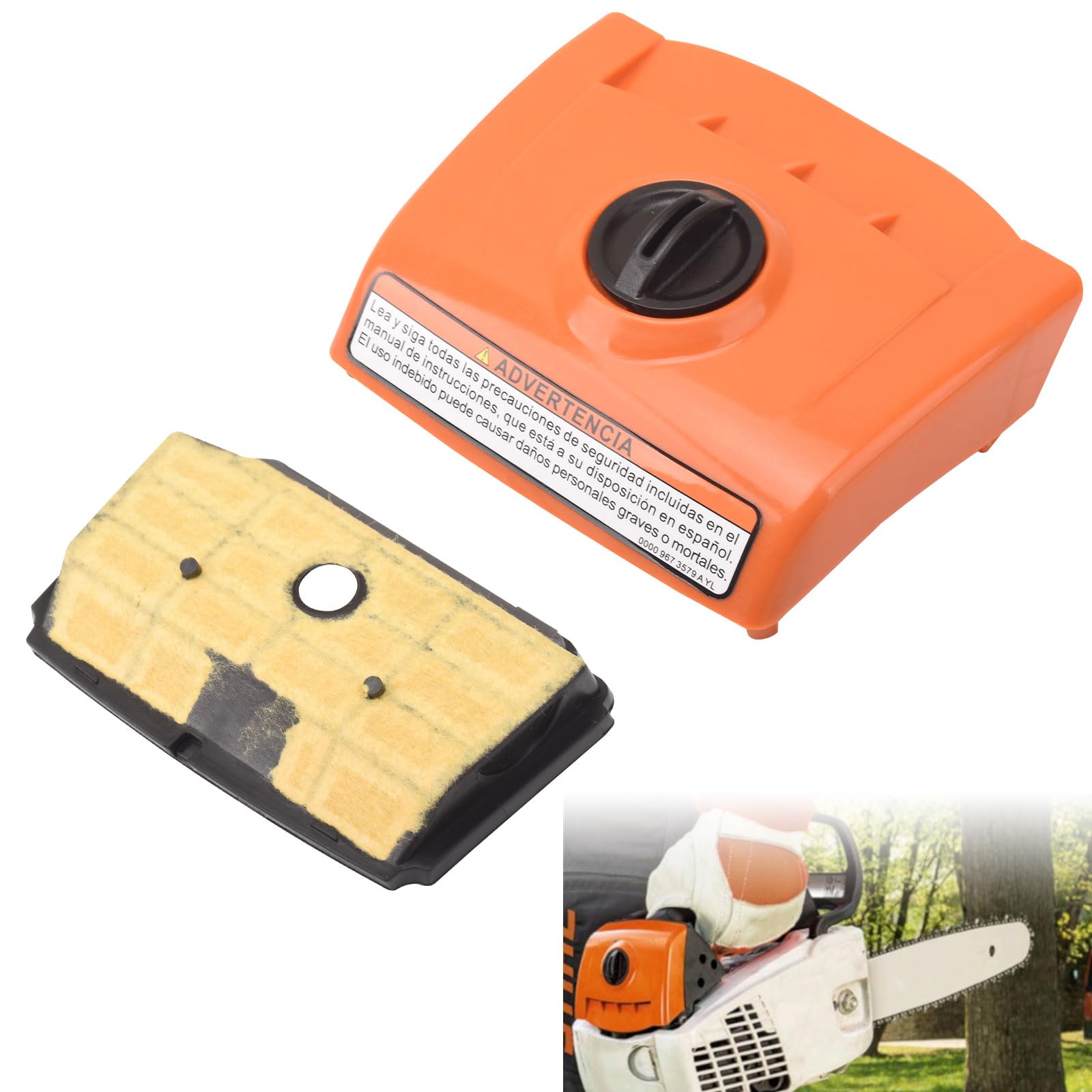 Fennoral air filter cover for Stihl MS193 improves protection and airflow.