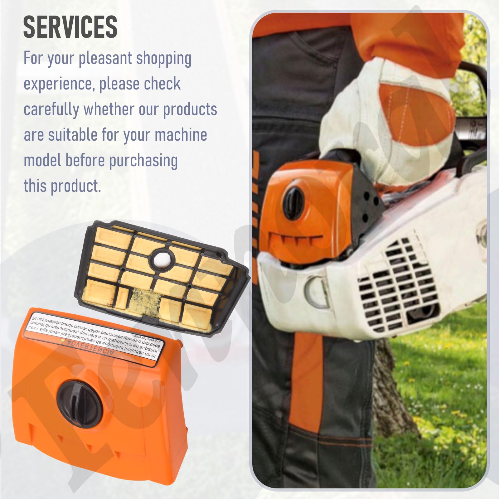 Fennoral air filter kit for Stihl supports quick, easy replacement.