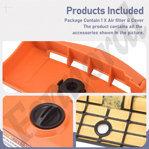 Fennoral packaging for Stihl air filter ensures complete installation.