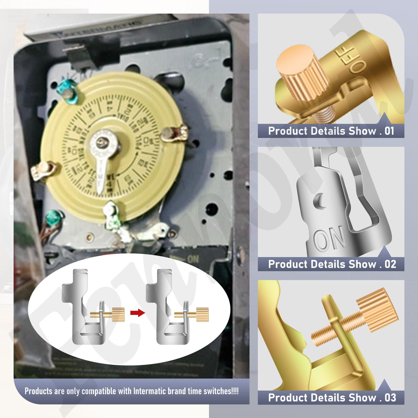 Fennoral Time Switch Trippers Kit includes screws for secure installation