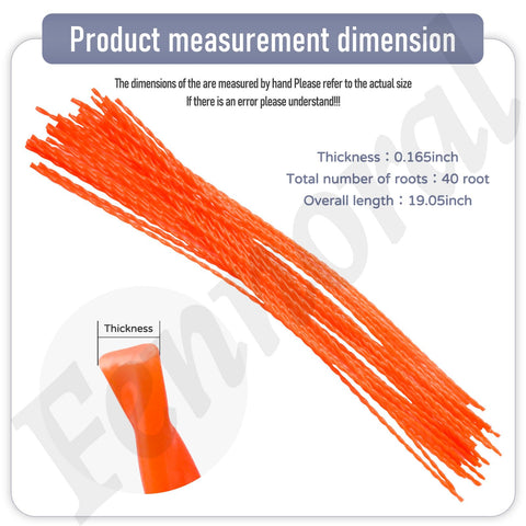 Fennoral trimmer line compatible with Senix, Earth-Quake, BILT, Toro for easy replacements
