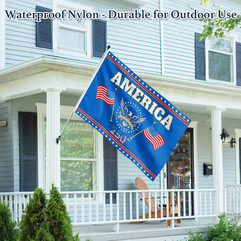 Fennoral flag easy install with reinforced brass grommets on flagpole