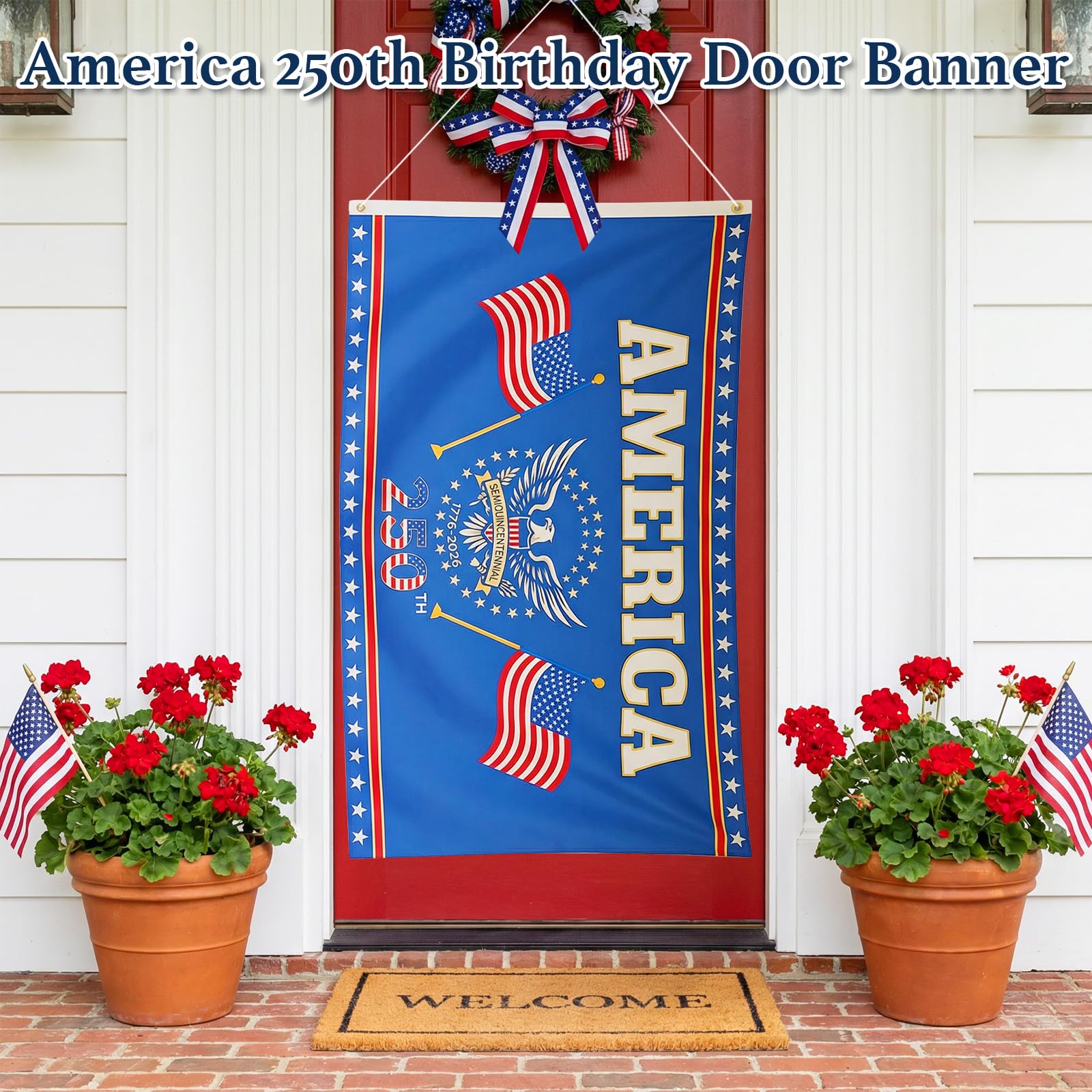 Fennoral flag vivid colors with UV-resistant inks on blue field