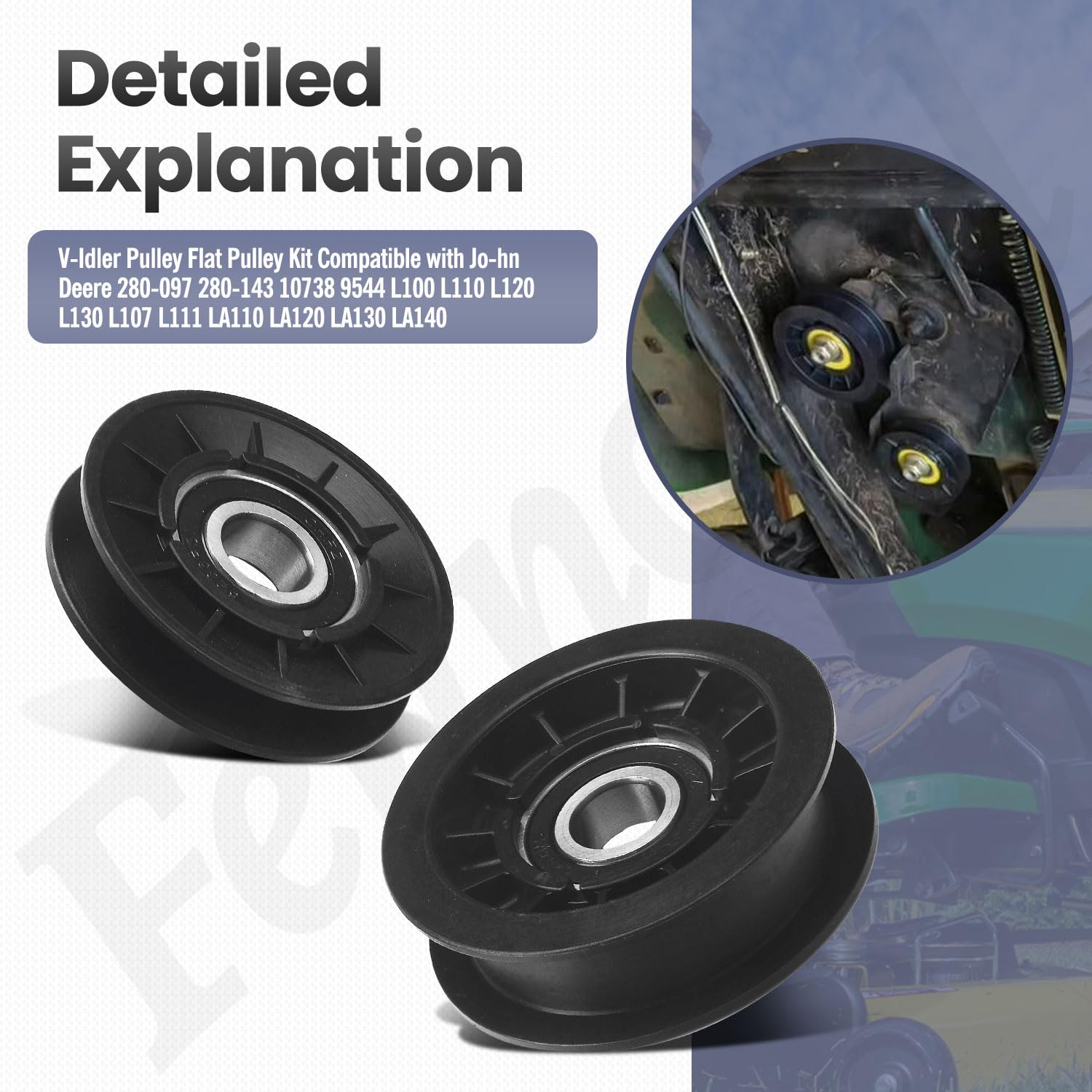 Fennoral V-Idler pulley kit finish reflects careful craftsmanship and reliable replacement.