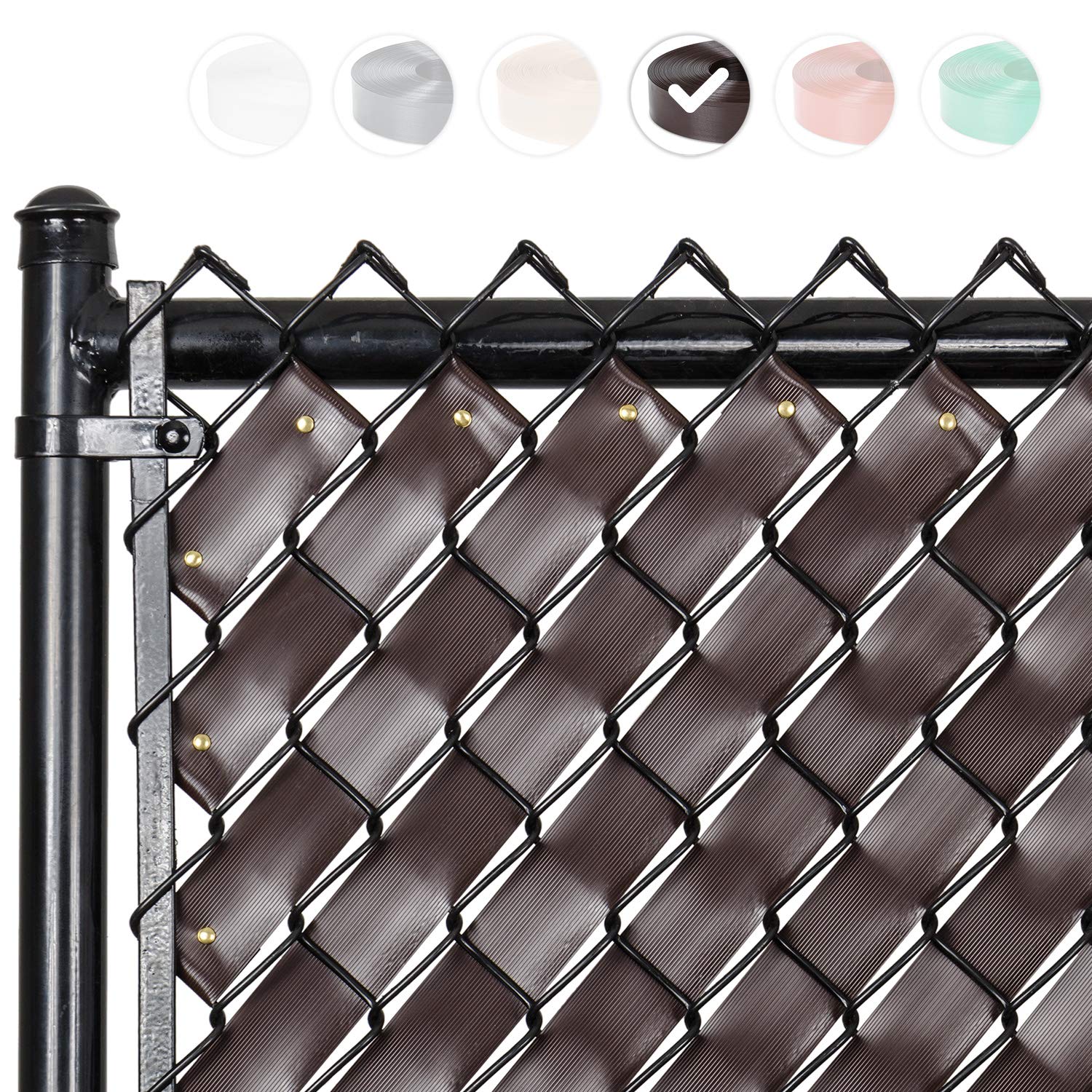 Fenpro privacy tape for chain-link fences improves yard privacy with airflow