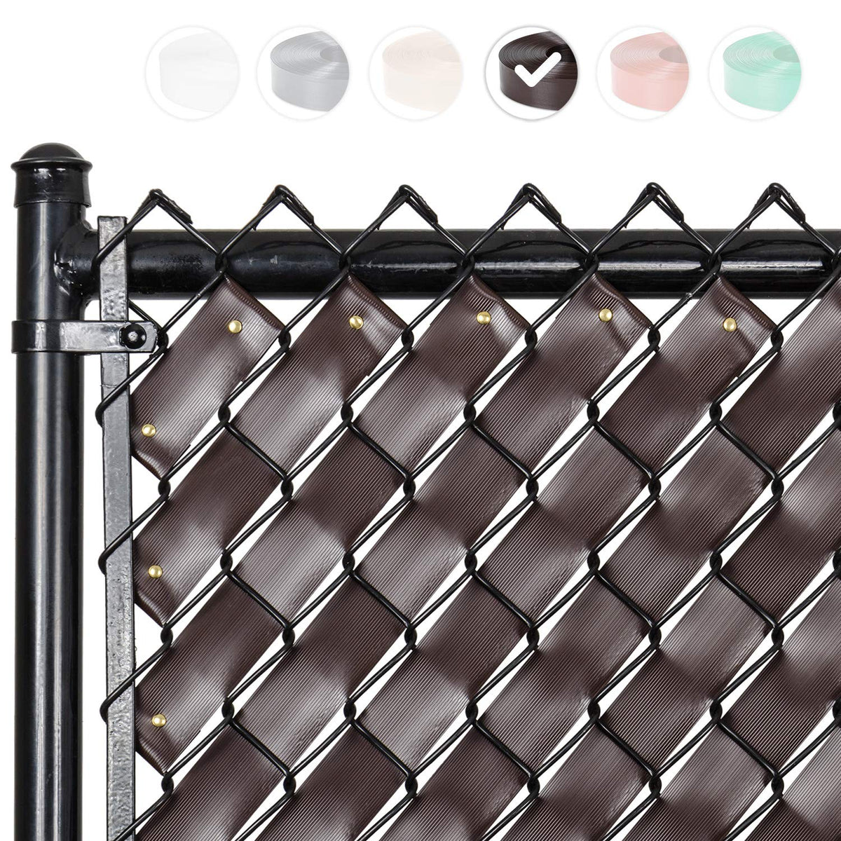 Fenpro privacy tape for chain-link fences improves yard privacy with airflow