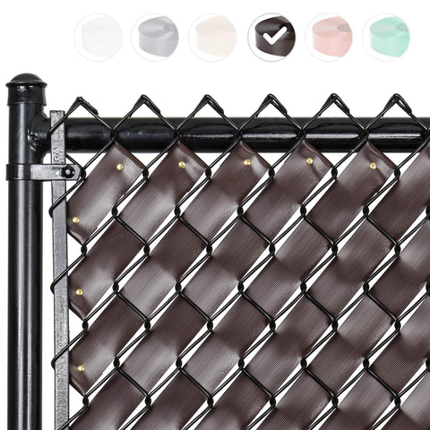 Fenpro privacy tape for chain-link fences improves yard privacy with airflow