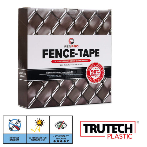 Fenpro fence slats provide concealed seclusion with a sleek chocolate brown finish