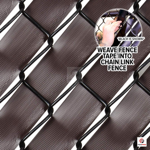 Fenpro chain-link fence cover enhances yard seclusion without blocking airflow