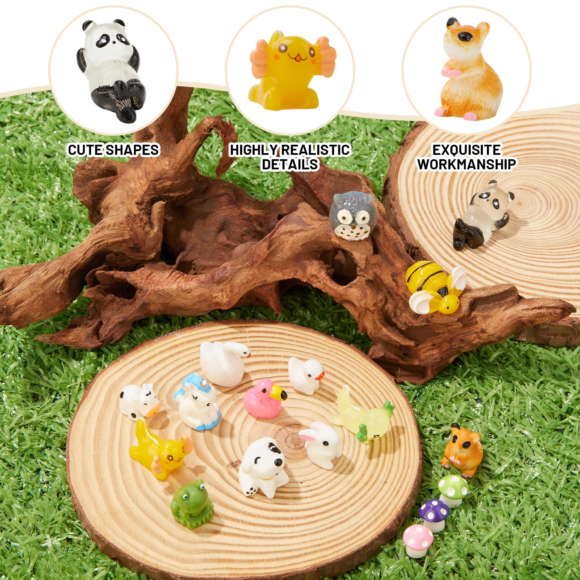 Fensong resin animals dollhouse pose variety for cute displays.