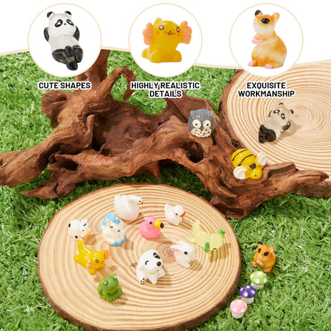 Fensong resin animals dollhouse pose variety for cute displays.