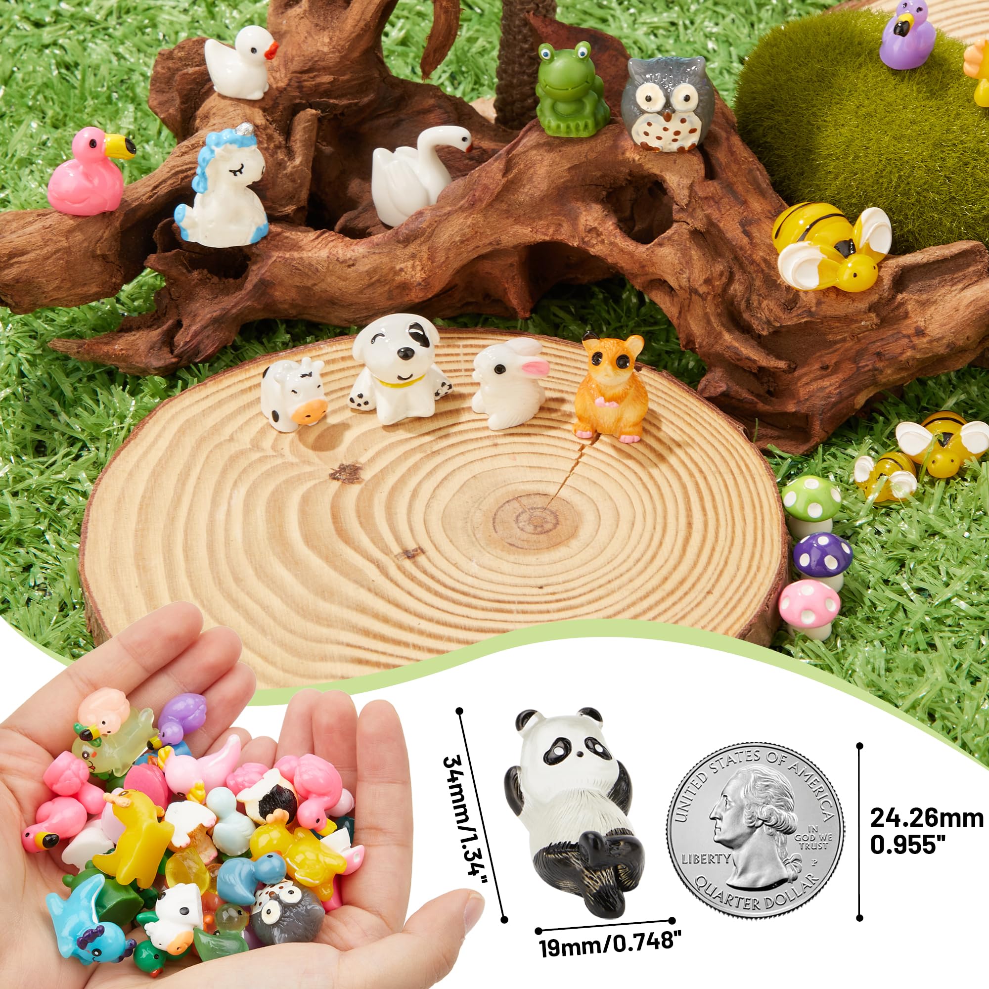 Fensong resin animals for fairy garden scenes and dioramas.