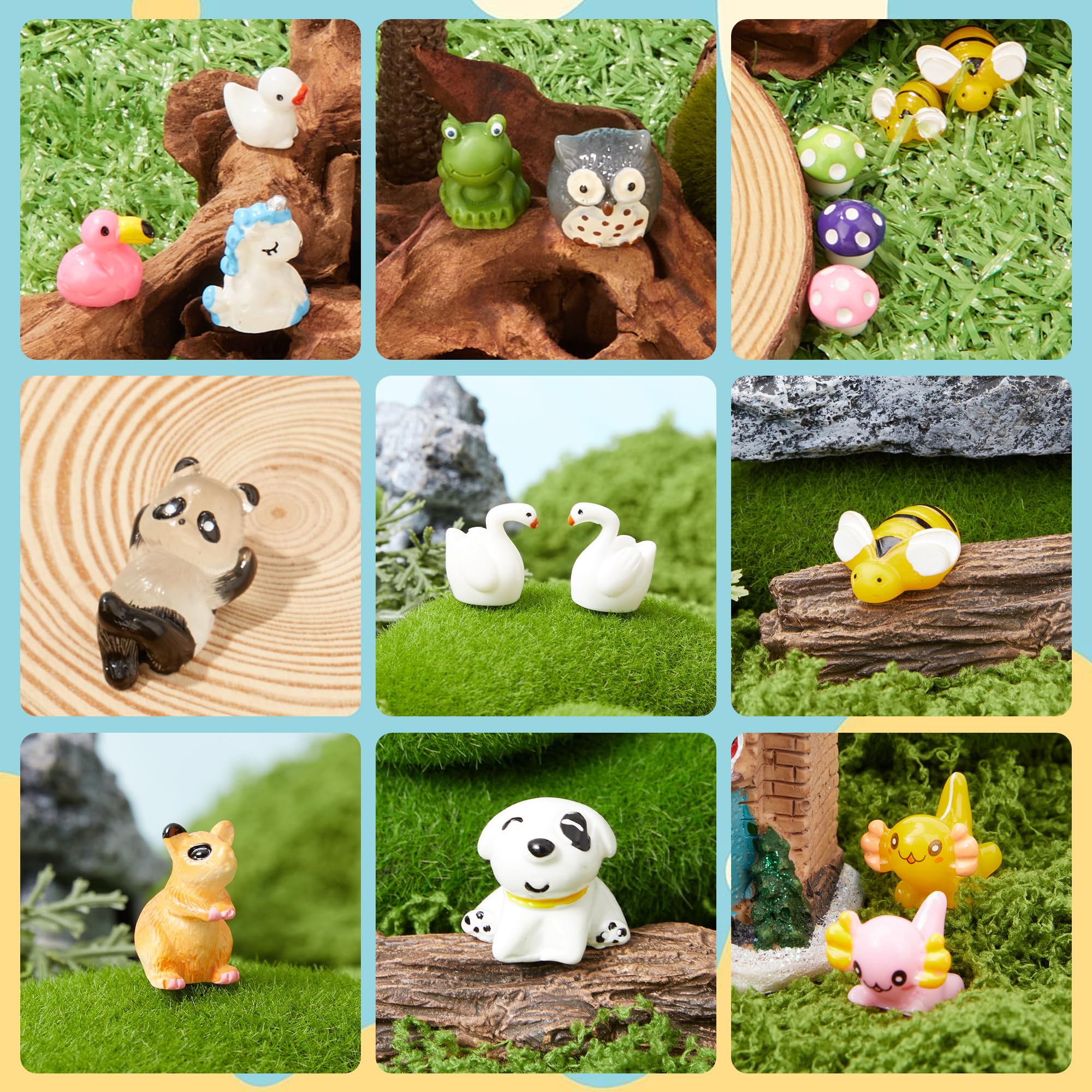 Fensong resin animals tabletop decor for creative displays.