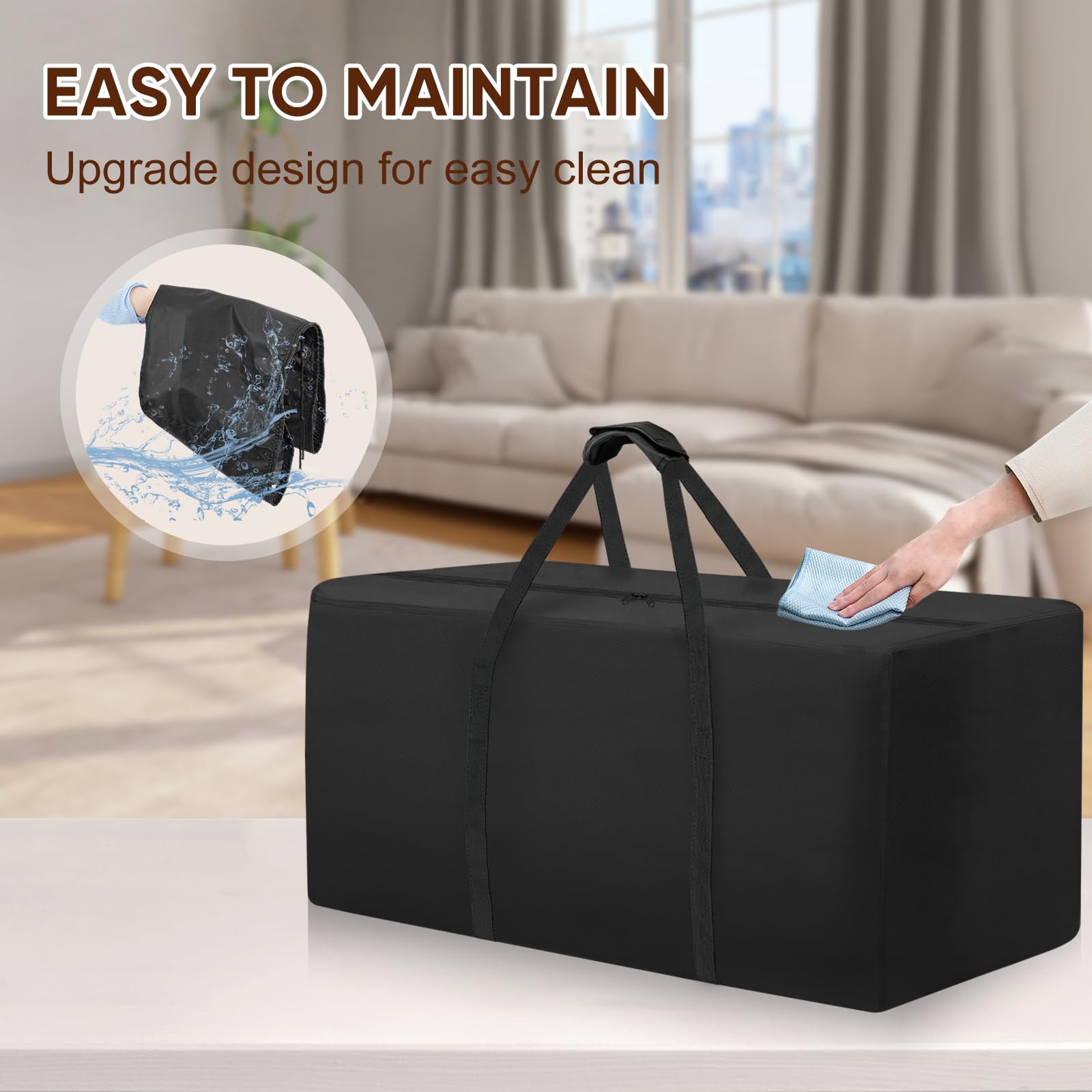 Fentiff foldable storage bag collapsed for compact storage