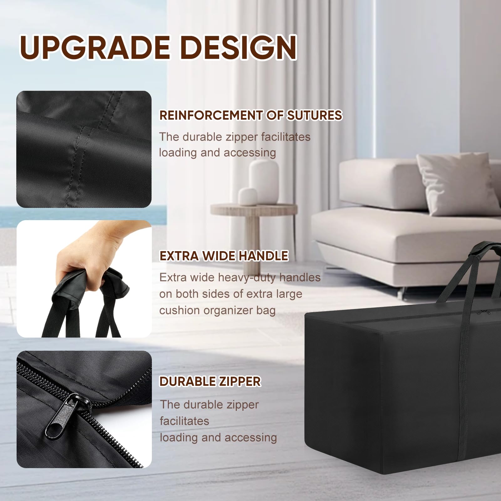 Fentiff UV-treated Oxford fabric exterior on the storage bag