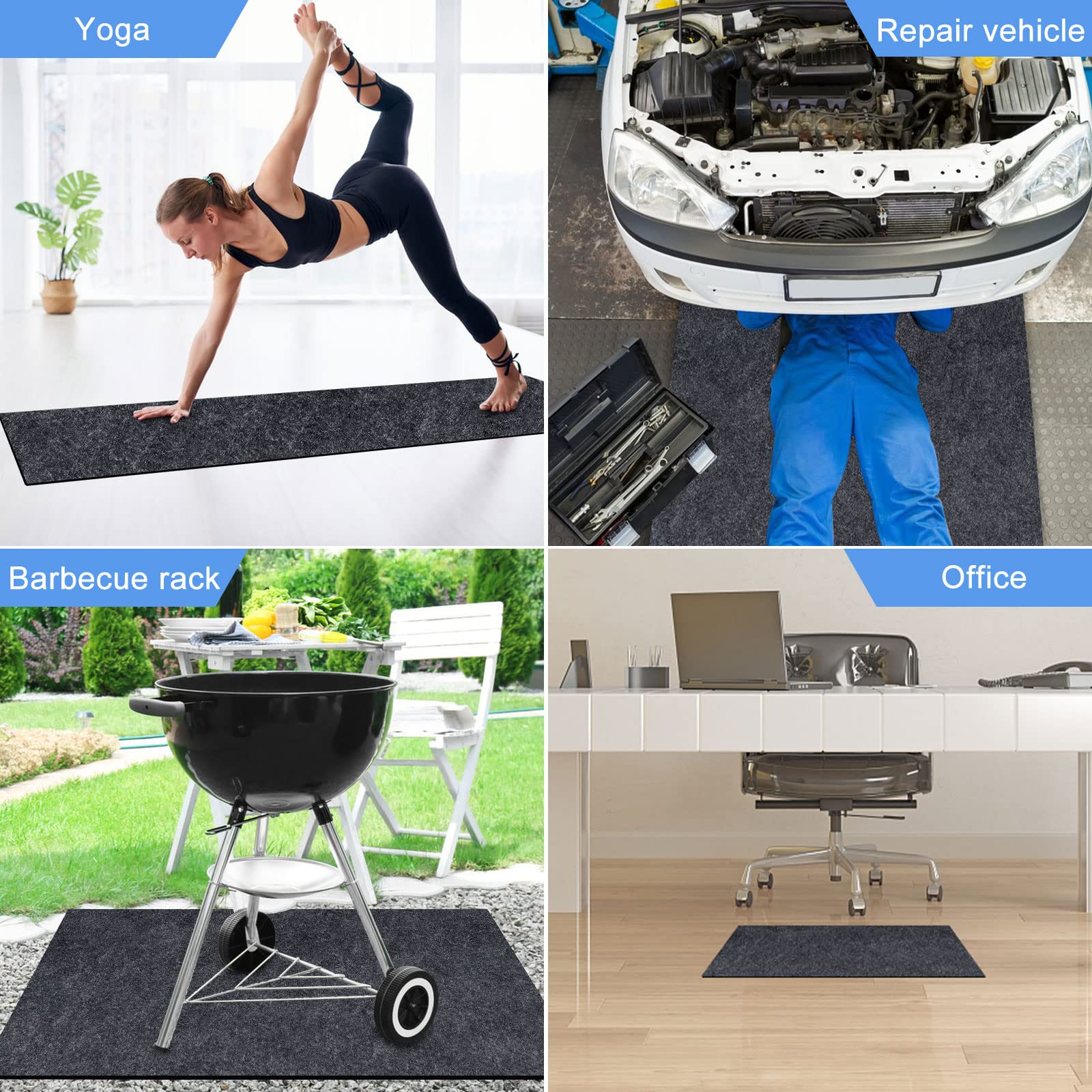 FENXAM mat ready for quick cleaning and foldable storage after use.