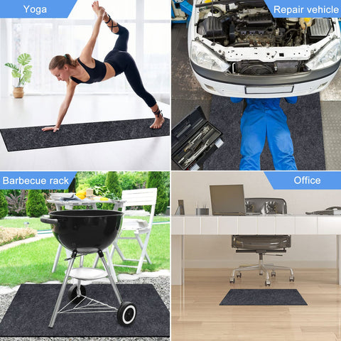 FENXAM mat ready for quick cleaning and foldable storage after use.
